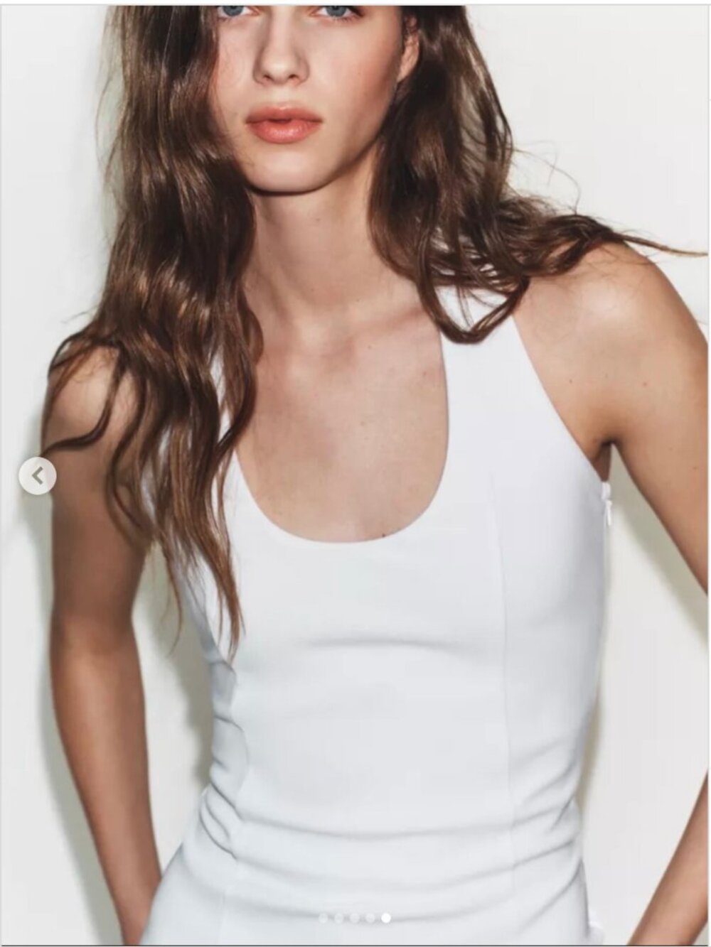 Zara Crepe Halter Top NWT White Size S